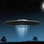 UFO in night sky